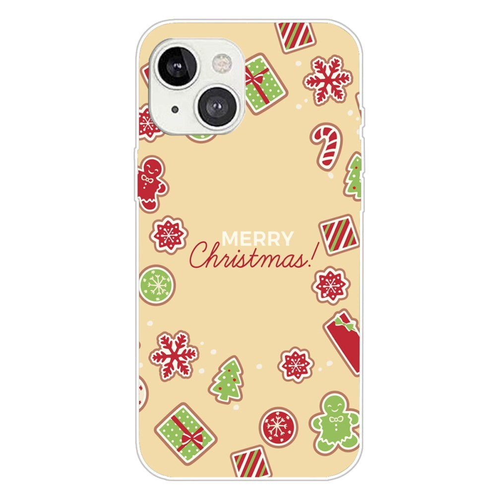 iPhone 15 Fleksibelt Plastik Jule Cover - Merry Christmas - Juleklistermærker