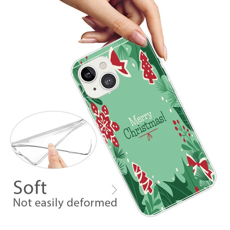 iPhone 15 Fleksibelt Plastik Jule Cover - Merry Christmas - Juleelementer