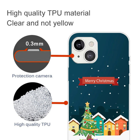iPhone 15 Fleksibelt Plastik Jule Cover - Merry Christmas - Juleby