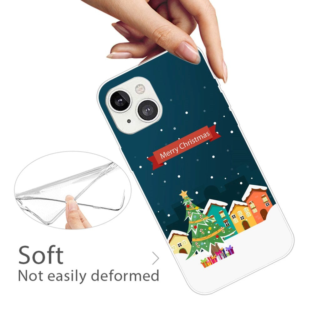 iPhone 15 Fleksibelt Plastik Jule Cover - Merry Christmas - Juleby