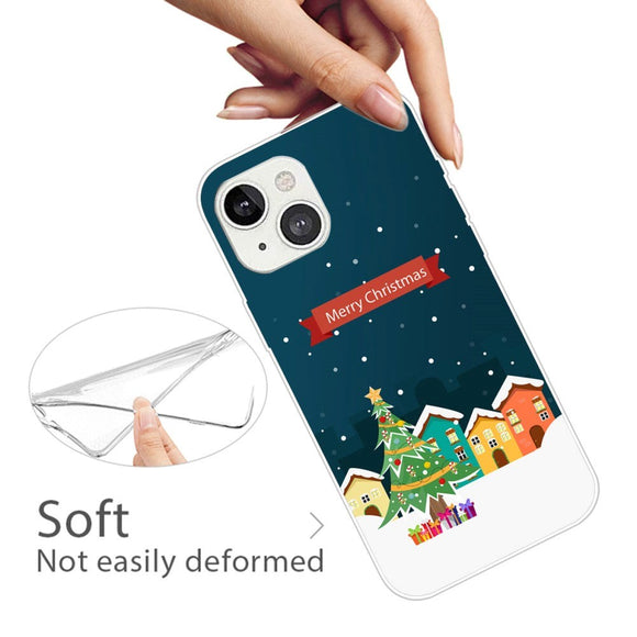 iPhone 15 Fleksibelt Plastik Jule Cover - Merry Christmas - Juleby