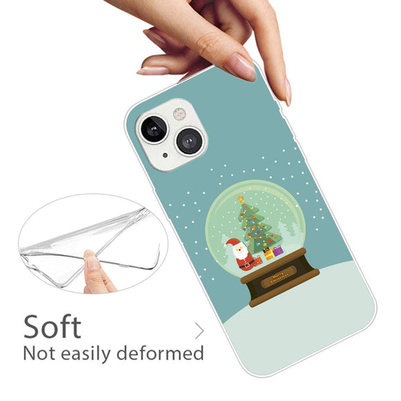 iPhone 15 Fleksibelt Plastik Jule Cover - Merry Christmas - Julekugle
