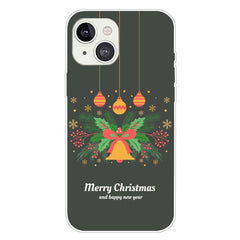 iPhone 15 Fleksibelt Plastik Jule Cover - Merry Christmas - Julekrans & Juleklokke