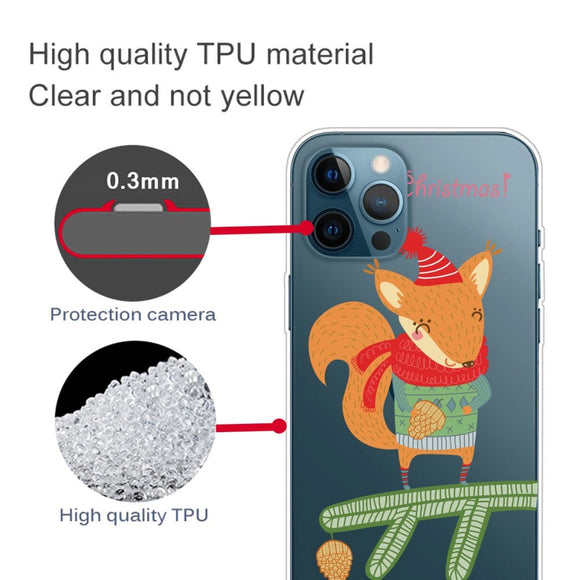 iPhone 15 Pro Fleksibelt Plastik Jule Cover - Egern