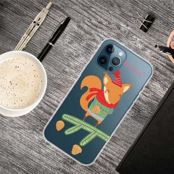iPhone 15 Pro Fleksibelt Plastik Jule Cover - Egern