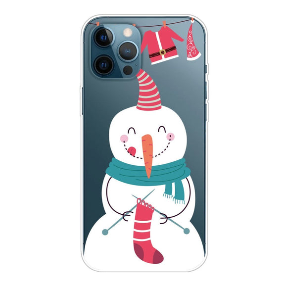 iPhone 15 Pro Fleksibelt Plastik Jule Cover - Snemand