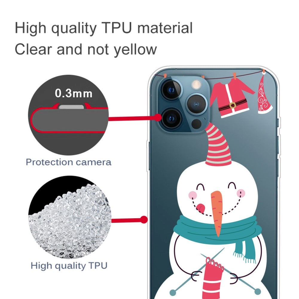 iPhone 15 Pro Fleksibelt Plastik Jule Cover - Snemand