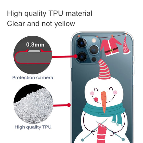 iPhone 15 Pro Fleksibelt Plastik Jule Cover - Snemand