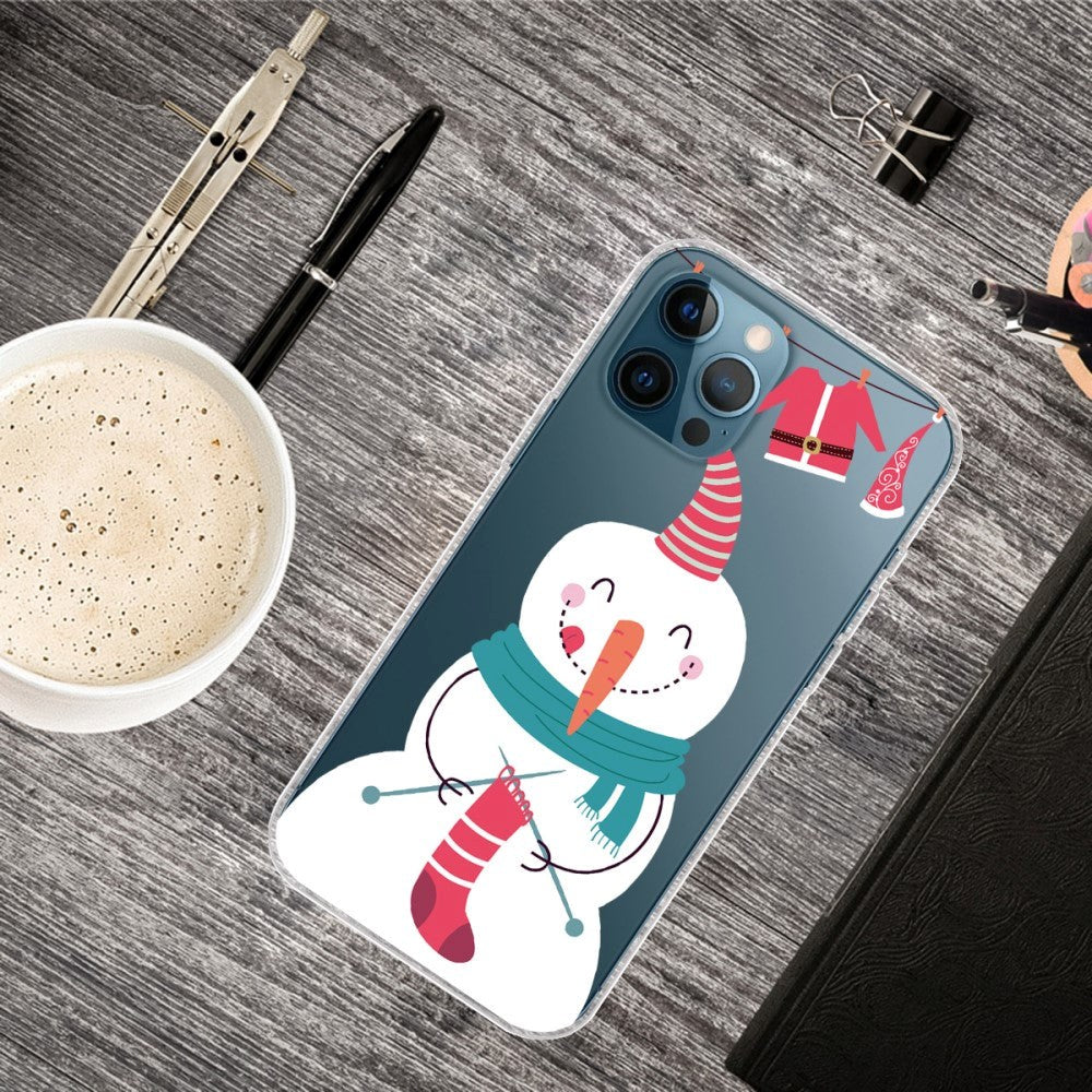 iPhone 15 Pro Fleksibelt Plastik Jule Cover - Snemand