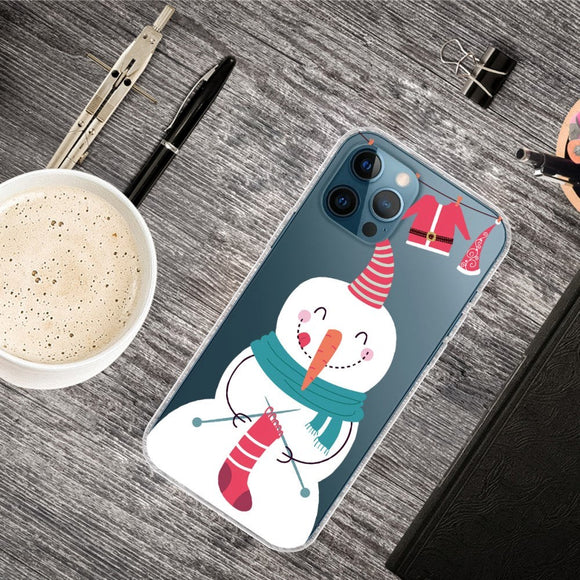 iPhone 15 Pro Fleksibelt Plastik Jule Cover - Snemand