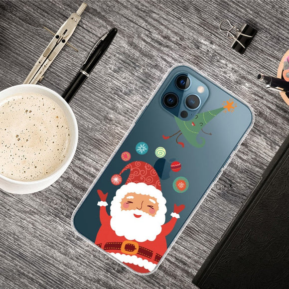 iPhone 15 Pro Fleksibelt Plastik Jule Cover - Julemanden