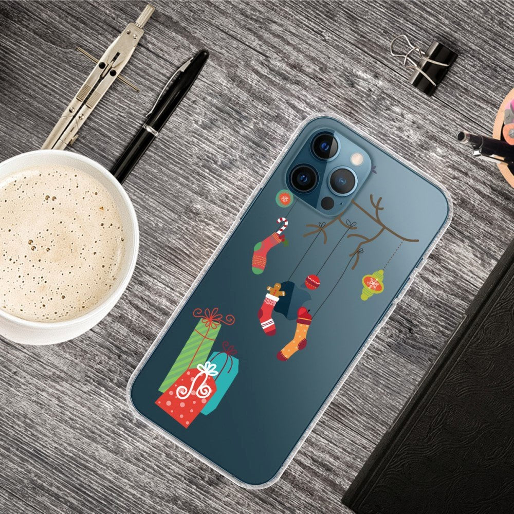 iPhone 15 Pro Fleksibelt Plastik Jule Cover - Julepynt