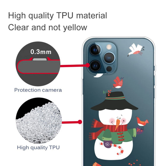 iPhone 15 Pro Max Fleksibelt Plastik Jule Cover - Snemand