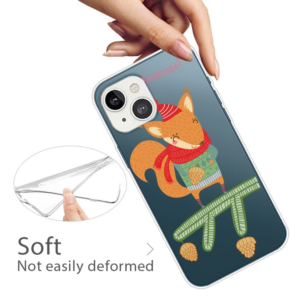 iPhone 15 Fleksibelt Plastik Jule Cover - Egern