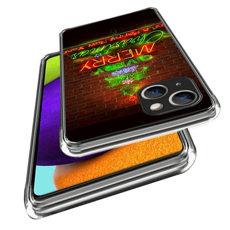 iPhone 15 Fleksibelt Plast Jule Cover - Neonlys