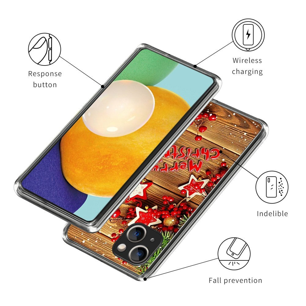 iPhone 15 Fleksibelt Plast Jule Cover - Merry Christmas