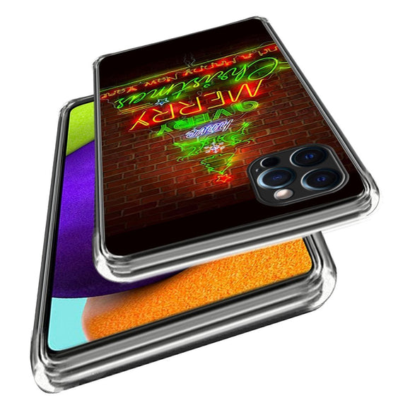 iPhone 15 Pro Fleksibelt Plast Jule Cover - Neonlys