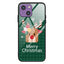 iPhone 15 Jule Cover m. Glasbagside - Merry Christmas - Rensdyr