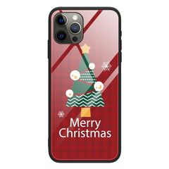 iPhone 15 Pro Jule Cover m. Glasbagside - Merry Christmas - Juletræ