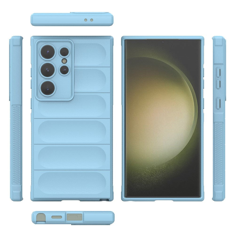 Samsung Galaxy S24 Ultra Fleksibelt Plastik Cover - Lyseblå