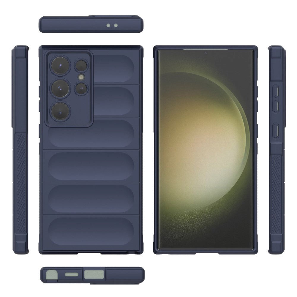 Samsung Galaxy S24 Ultra Fleksibelt Plastik Cover - Mørkeblå