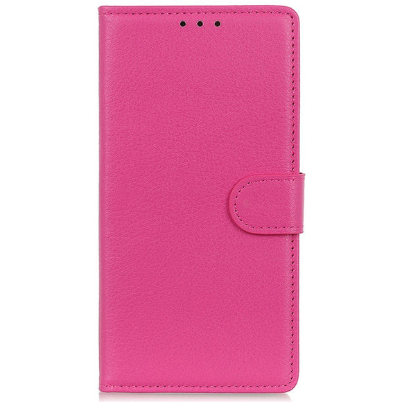 Xiaomi 14 Pro Litchi Læder Cover m. Pung - Lyserød