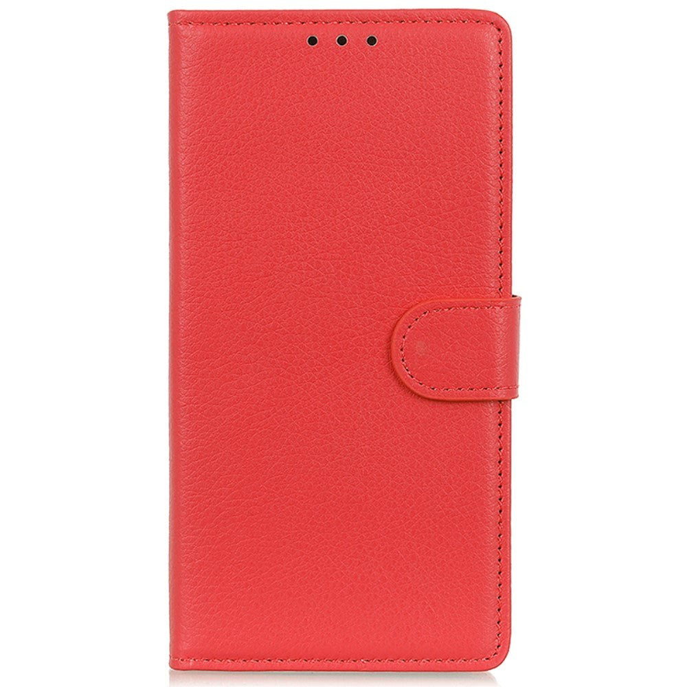Xiaomi 14 Pro Litchi Læder Cover m. Pung - Rød