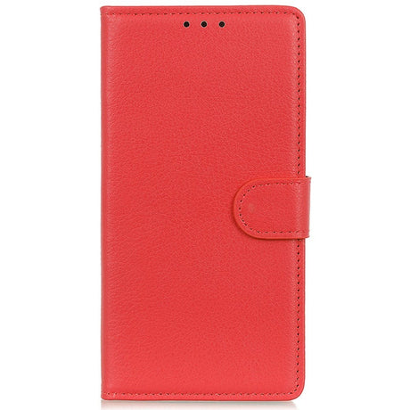 Xiaomi 14 Pro Litchi Læder Cover m. Pung - Rød