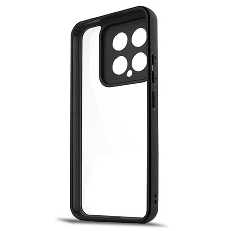 Xiaomi 14 Hybrid Plastik Cover  - Gennemsigtig / Sort