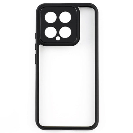 Xiaomi 14 Hybrid Plastik Cover  - Gennemsigtig / Sort