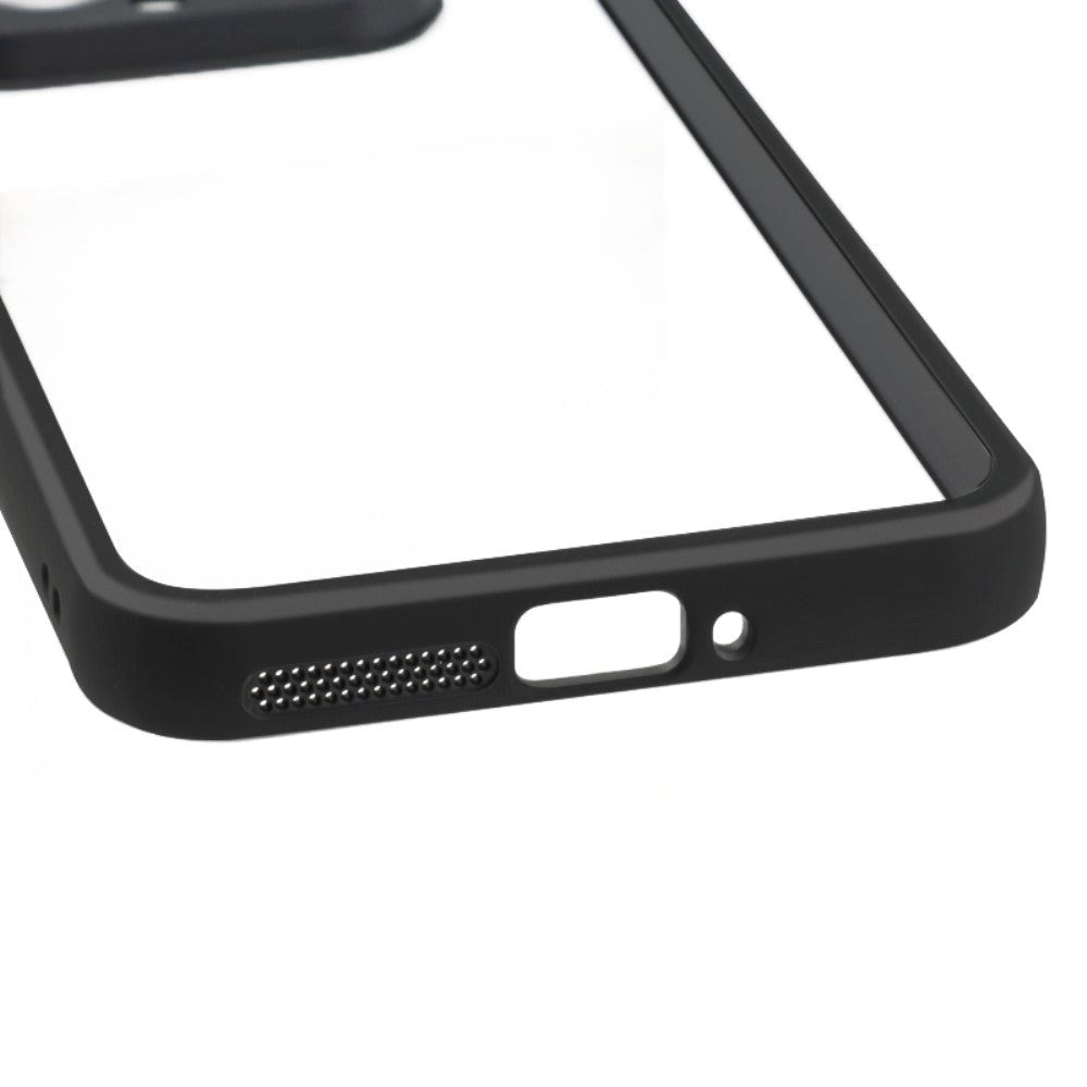 Xiaomi 14 Hybrid Plastik Cover  - Gennemsigtig / Sort