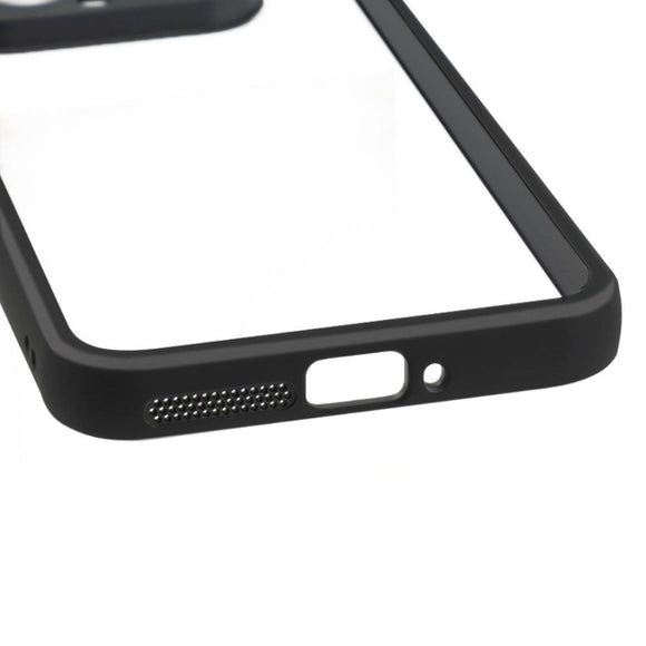 Xiaomi 14 Hybrid Plastik Cover  - Gennemsigtig / Sort