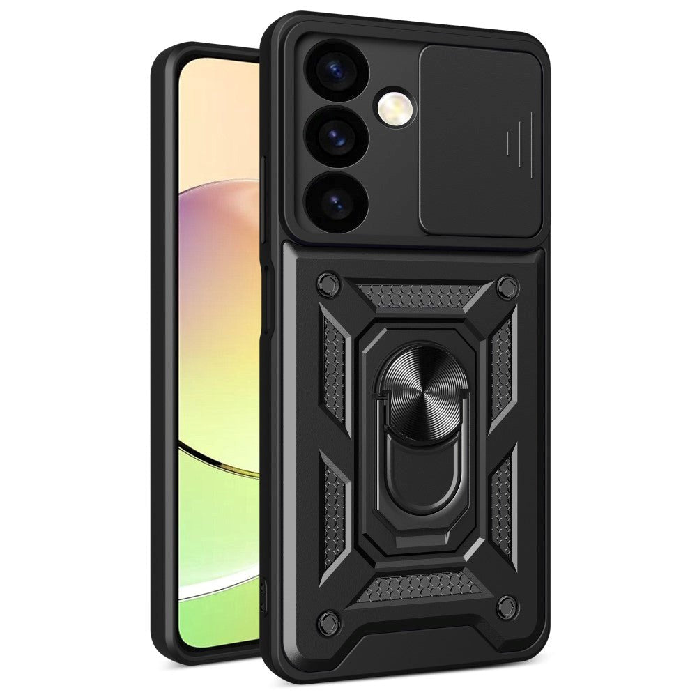 Samsung Galaxy S24 Håndværker Cover m. Magnetisk Kickstand & Cam Slider - Sort