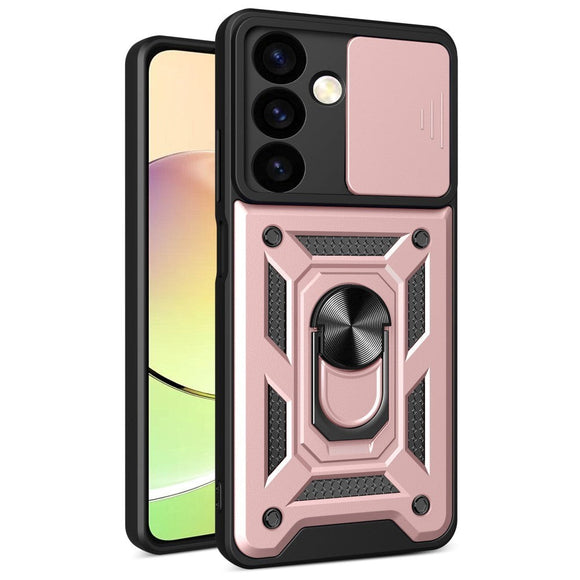 Samsung Galaxy S24 Håndværker Cover m. Magnetisk Kickstand & Cam Slider - Rose Gold
