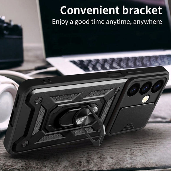 Samsung Galaxy S24 Håndværker Cover m. Magnetisk Kickstand & Cam Slider - Rose Gold