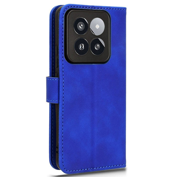 Xiaomi 14 Pro Læder Cover m. Kortholder & Ståfunktion - Blå