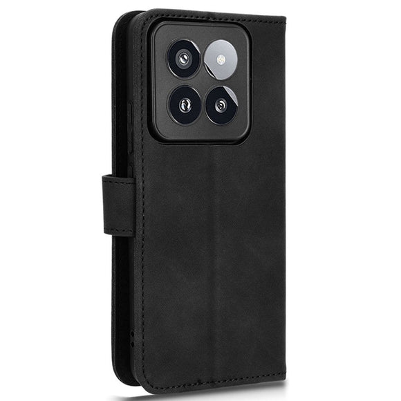 Xiaomi 14 Pro Læder Cover m. Kortholder & Ståfunktion - Sort