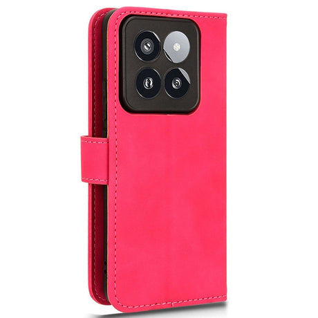 Xiaomi 14 Pro Læder Cover m. Kortholder & Ståfunktion - Pink
