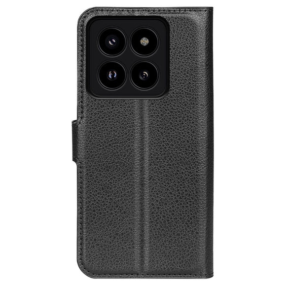 Xiaomi 14 Pro Kunstlæder Cover m. Kortholder & Ståfunktion - Sort