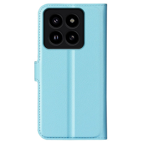 Xiaomi 14 Pro Kunstlæder Cover m. Kortholder & Ståfunktion - Lyseblå