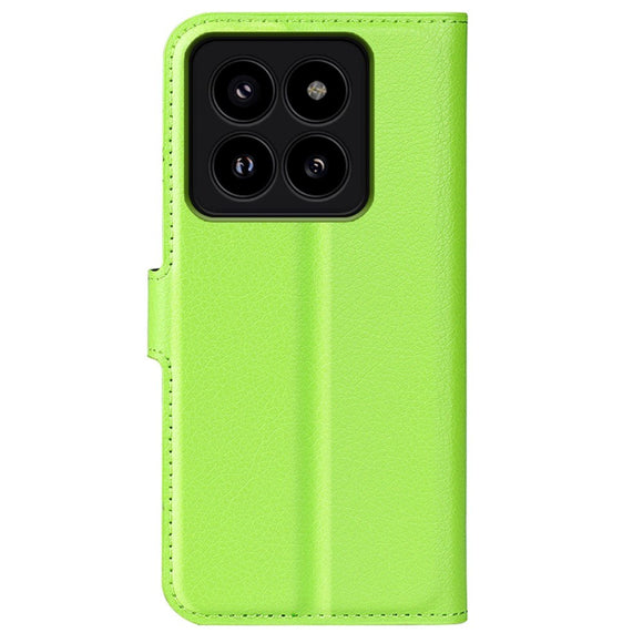 Xiaomi 14 Pro Kunstlæder Cover m. Kortholder & Ståfunktion - Grøn
