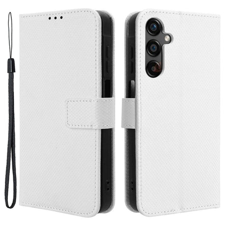 Samsung Galaxy A25 (5G) Læder Cover m. Strop & Tekstur - Hvid