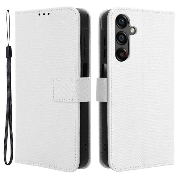 Samsung Galaxy A25 (5G) Læder Cover m. Strop & Tekstur - Hvid