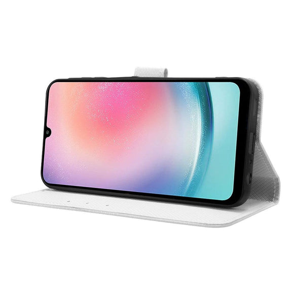 Samsung Galaxy A25 (5G) Læder Cover m. Strop & Tekstur - Hvid