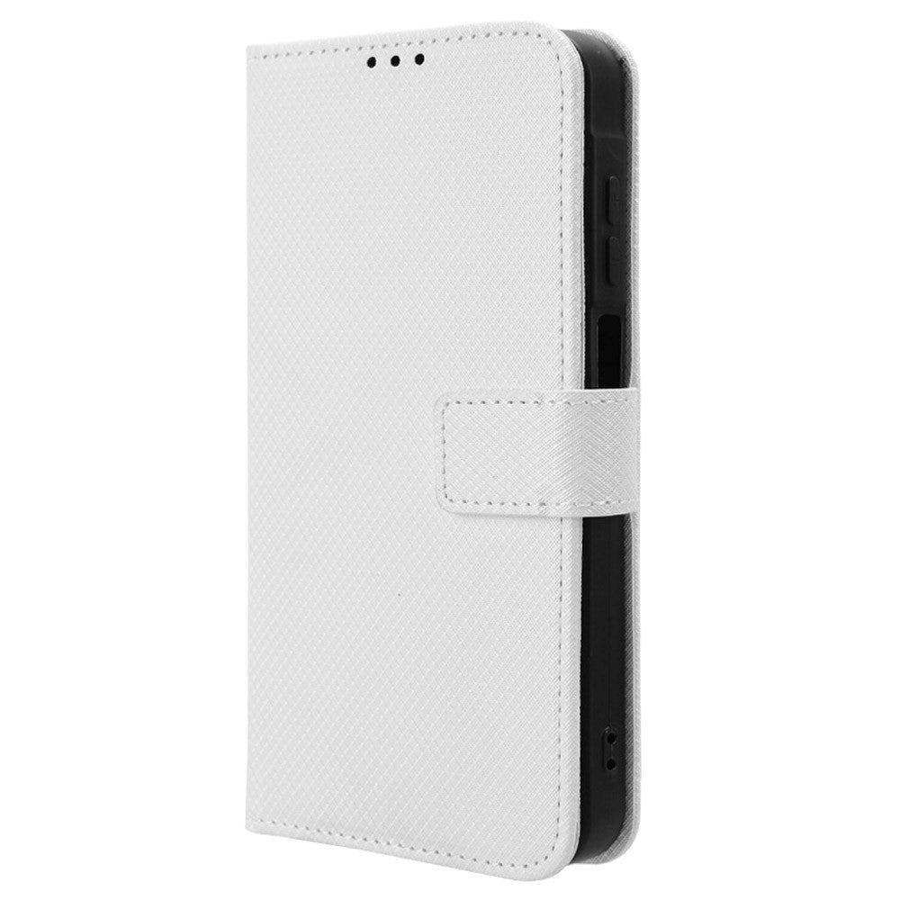 Samsung Galaxy A25 (5G) Læder Cover m. Strop & Tekstur - Hvid
