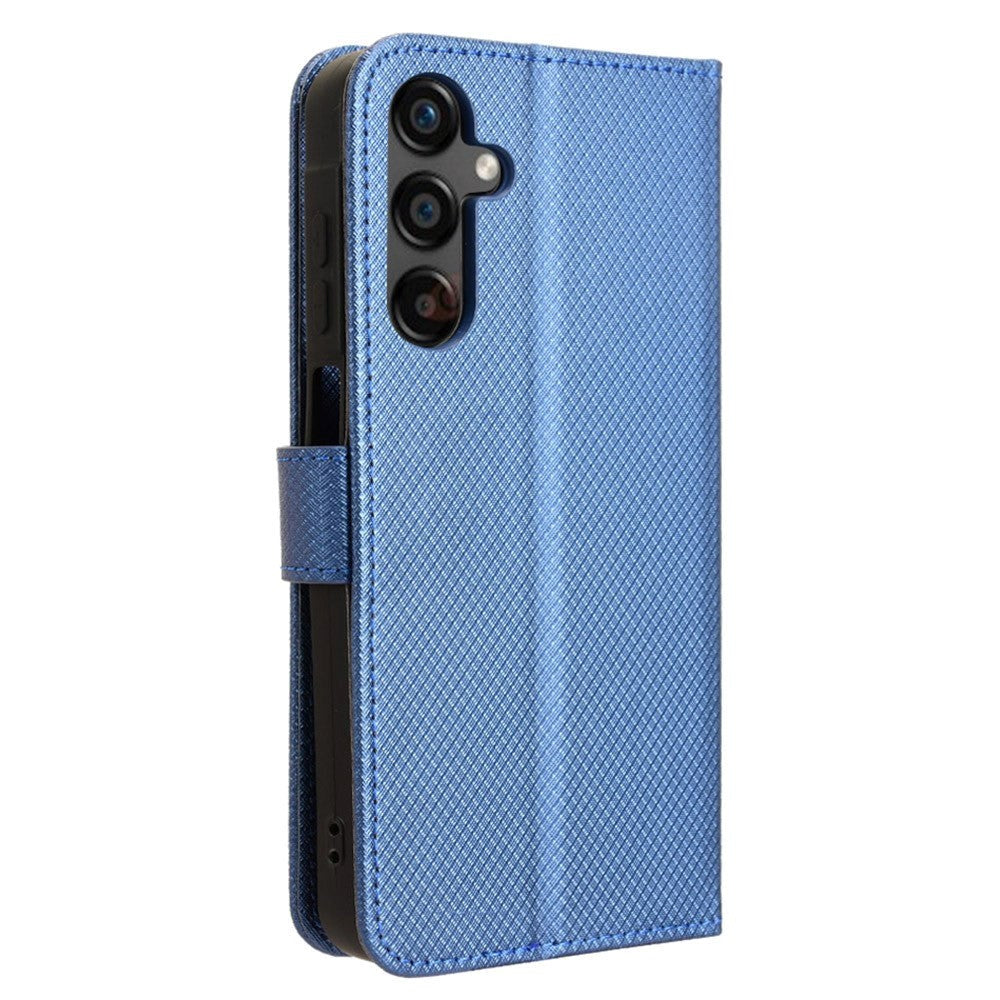 Samsung Galaxy A25 (5G) Læder Cover m. Strop & Tekstur - Blå