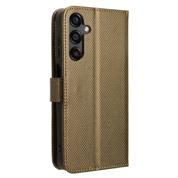 Samsung Galaxy A25 (5G) Læder Cover m. Strop & Tekstur - Brun