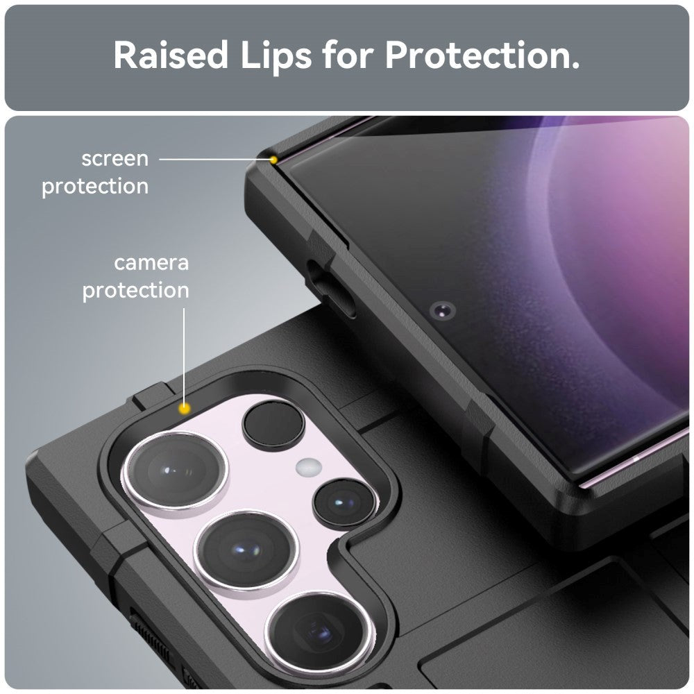 Samsung Galaxy S24 Ultra Rugged Shield Series Håndværker Cover - Sort