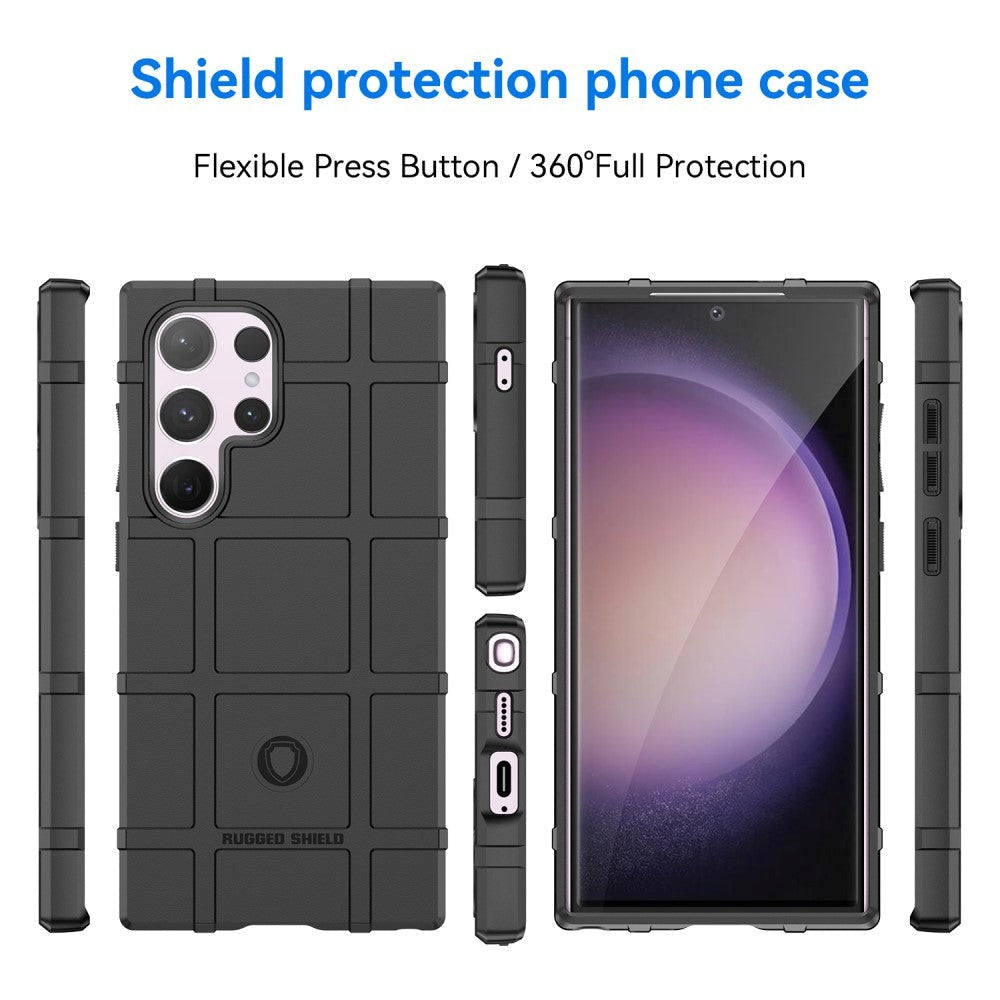 Samsung Galaxy S24 Ultra Rugged Shield Series Håndværker Cover - Sort