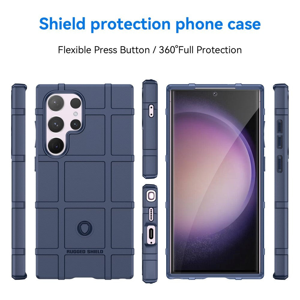 Samsung Galaxy S24 Ultra Rugged Shield Series Håndværker Cover - Blå